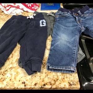 2 pair baby boy gap pants